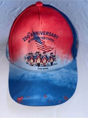 250th Anniversary Patriotic Red & Blue Cap
